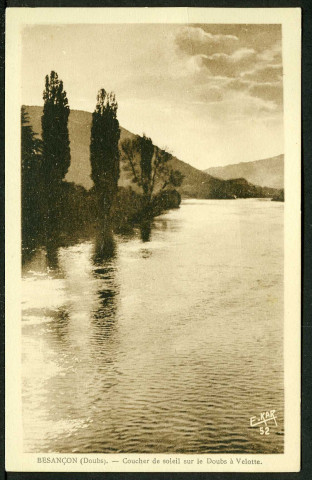 Coucher de soleil sur le Doubs à Velotte
