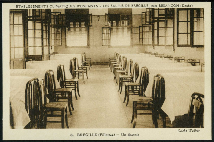 Etablissement climatique d'enfants, Bregille (fillettes), un dortoir