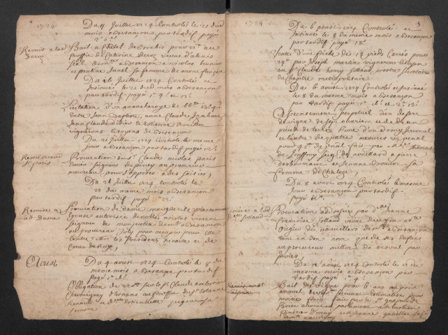 Minutes, testaments et répertoire