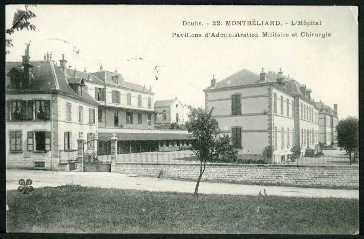 Pavillon d'aministration militaire et chirurgie de l'hôpital