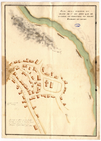 Plan géométrique du village et des digues
