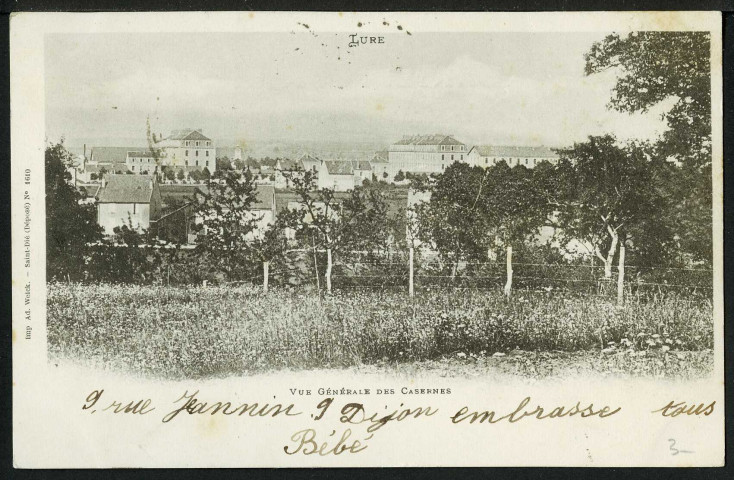 Vue générale des casernes