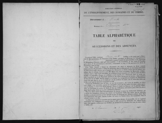 1er octobre 1888-31 décembre 1890