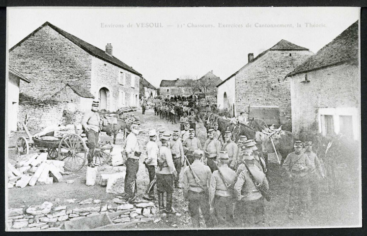 11e chasseurs, exercices de cantonnement, la théorie