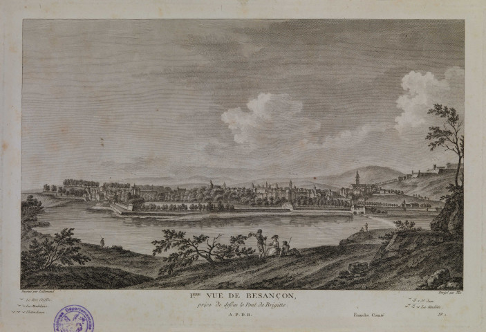 Première vue de Besançon prise de dessus le pont de Bregille