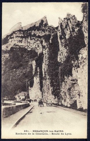 Rochers de la citadelle, route de Lyon