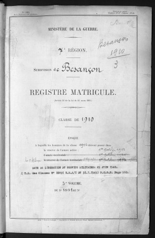 Volume 3, nos 1001 à 1483