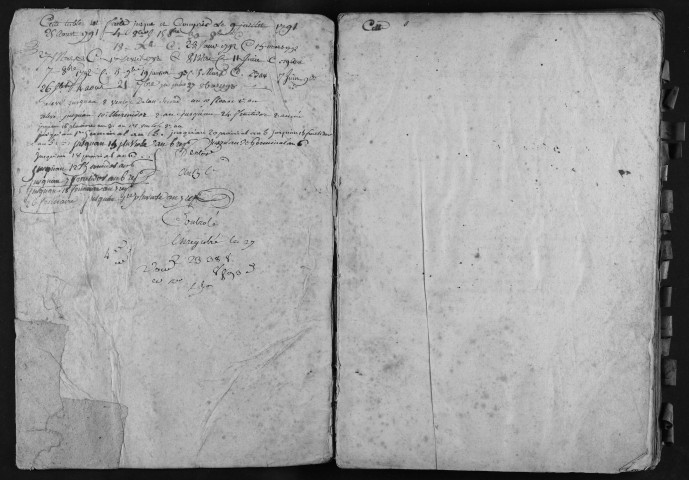 15 juin 1791 - 24 ventôse an VII