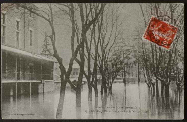 Cours du lycée Victor Hugo, inondations 1910
