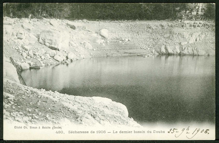 Sécheresse de 1906. Le dernier bassin du Doubs