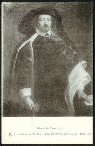 Portrait de Jules Chifflet abbé de Balerne, par Hannemann