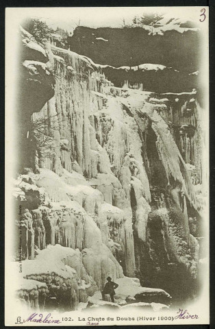 La chute du Doubs (hiver 1900)