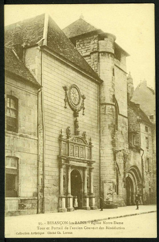 Eglise Notre-Dame, tour et portail de l'ancien couvent des Bénédictins