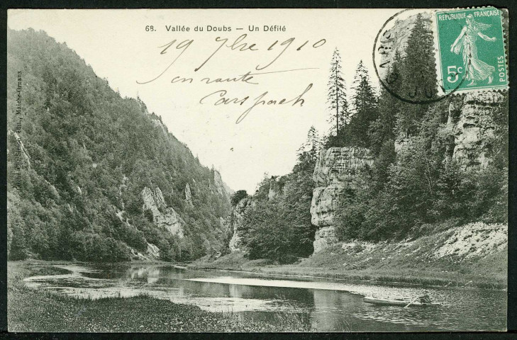 Vallée du Doubs. Un défilé