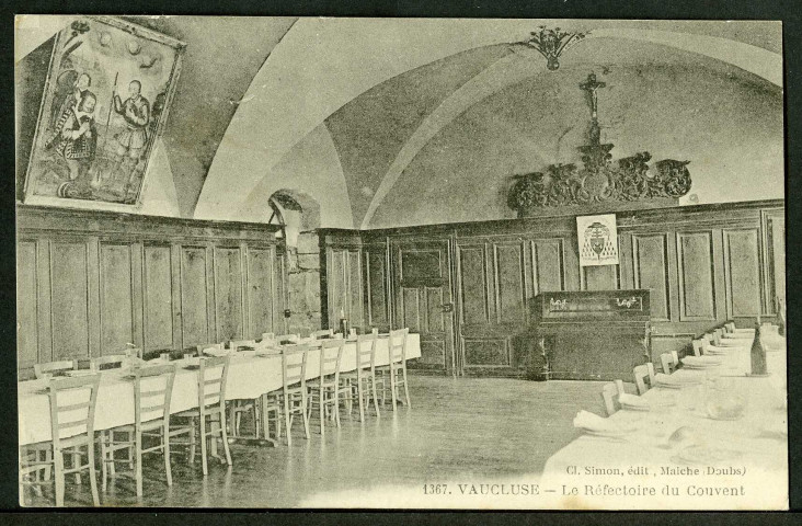 Le couvent, réfectoire