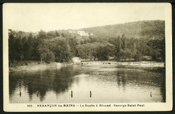 Le Doubs à Micaud, barrage Saint-Paul