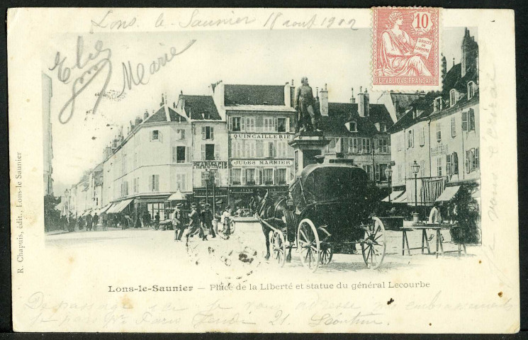 Place de la Liberté et statue du général Lecourbe