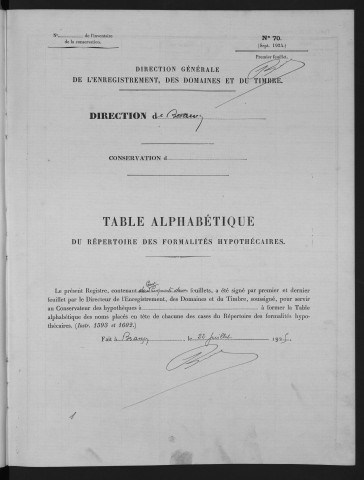 Copie conforme faite en 1925