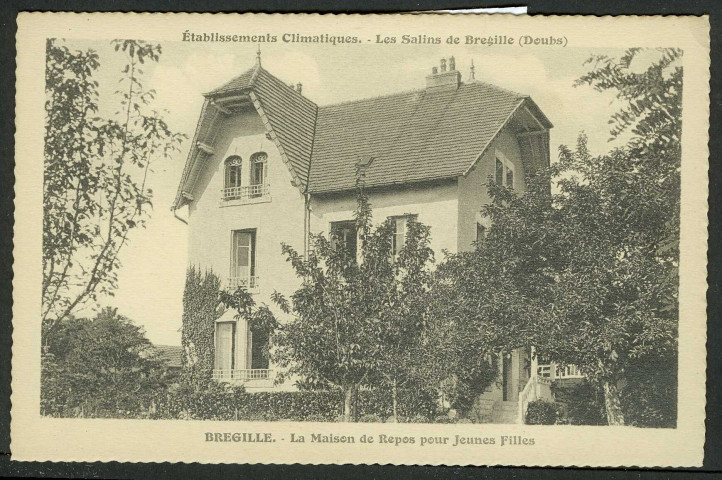 Maisons d'enfants des salins de Bregille. Bregille filles, pavillon Sainte Jeanne d'Arc