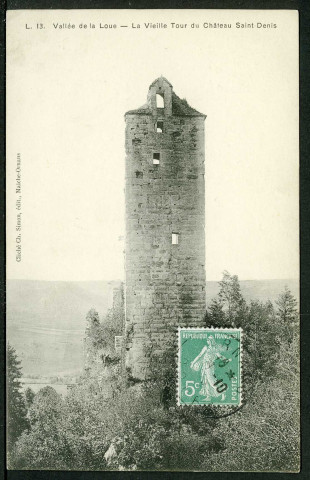 Vallée de la Loue. La Vieille Tour du château Saint-Denis