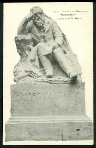 Concours du monument Proudhon, maquette de M. Hiselin