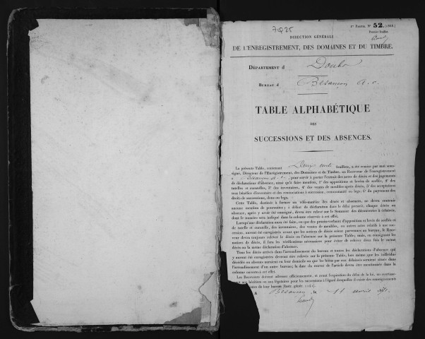 1er janvier 1872-20 mai 1874