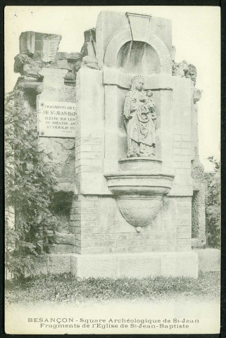 Square archéologique Saint-Jean, fragments de l'église Saint-Jean-Baptiste