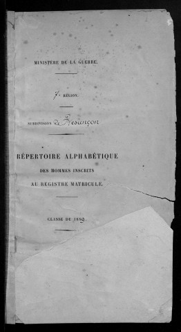 Table alphabétique