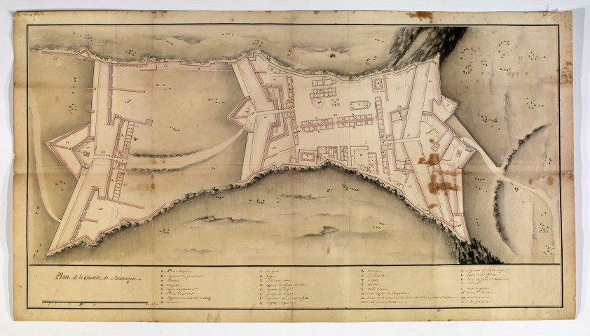 Plan de la Citadelle de Besançon
