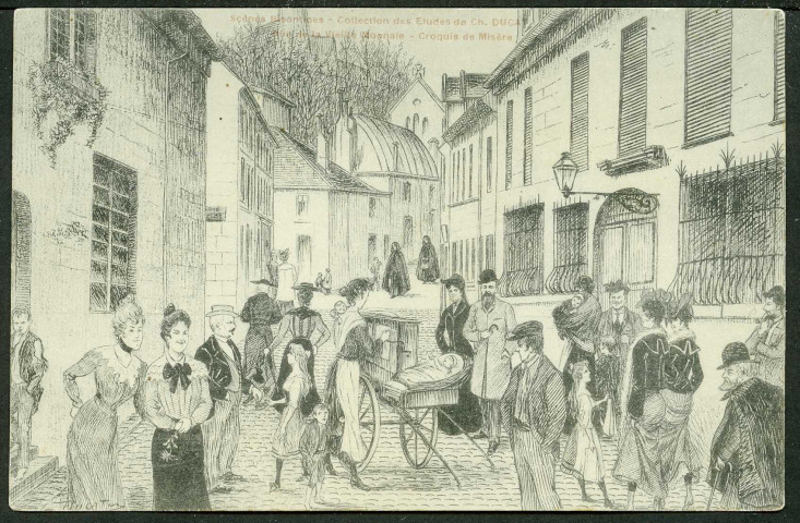 Rue de la Vieille Monnaie, croquis de la Misère