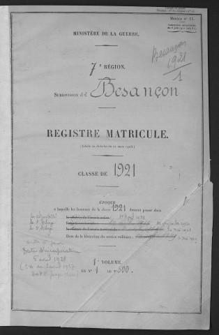 Volume 1, nos 1 à 500