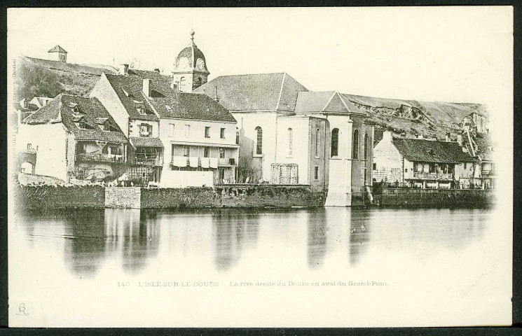 La rive droite du Doubs en aval du grand pont