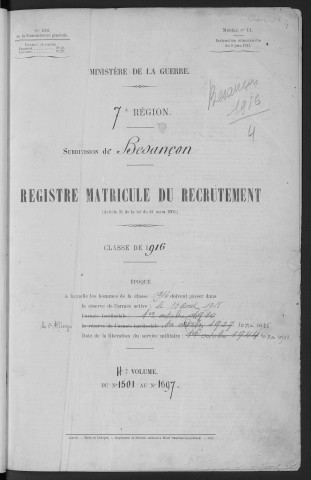 Volume 4, nos 1501 à 1716