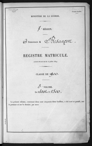 Volume 3, nos 1001 à 1500