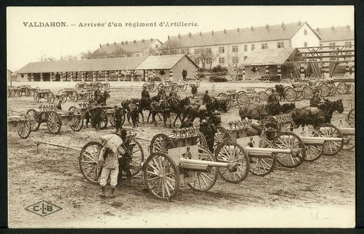 Arrivée d'un régiment d'artillerie