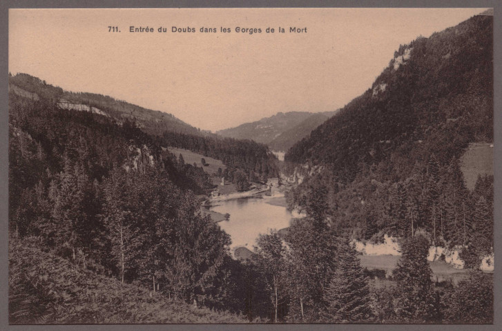 Entrée du Doubs dans les gorges de la Mort