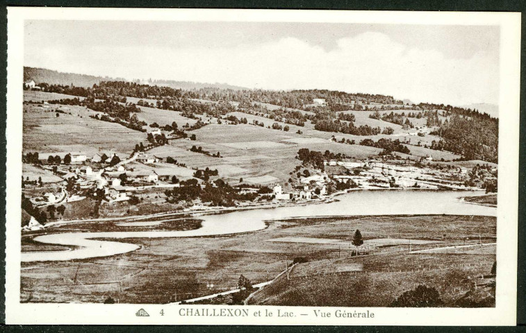 Chaillexon et le lac. Vue générale