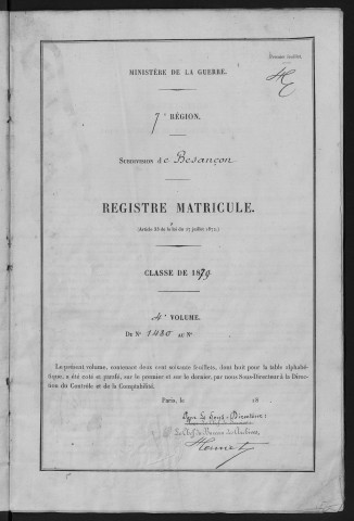 Volume 4, nos 1480 à 1707