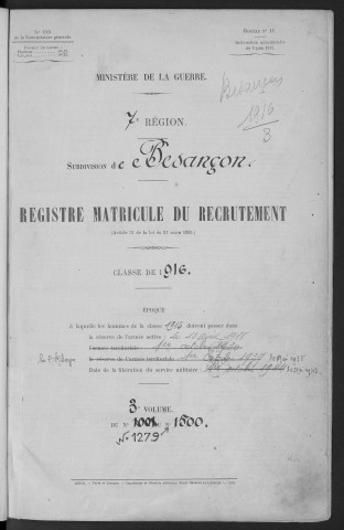 Volume 3, nos 1279 à 1500