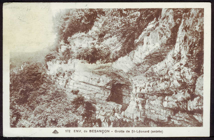 Environs de Besançon. Grotte de Saint-Léonard (entrée)