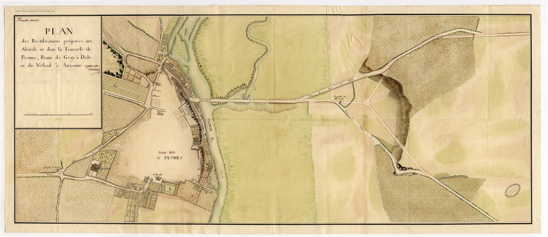 Route de Gray à Dole et de Vesoul à Auxonne, traverse de Pesmes