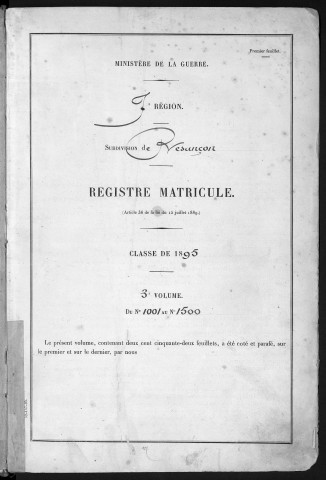 Volume 3, nos 1001 à 1500
