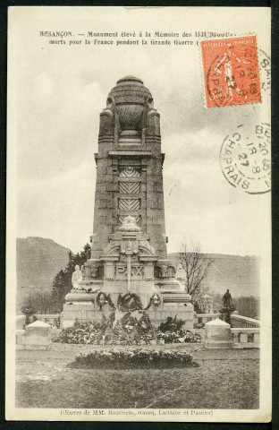 Monument élevé à la mémoire des 1531 bisontins morts pour la France pendant la grande guerre 1914-1918