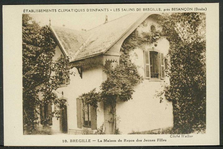 Etablissement climatique d'enfants, Bregille (fillettes), maison de repos des jeunes filles