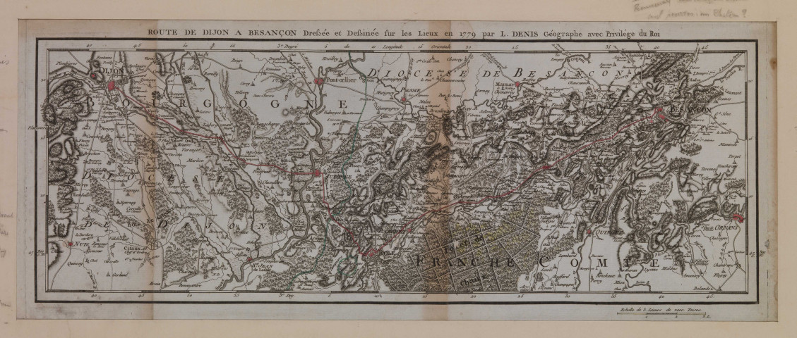 Route de Dijon à Besançon