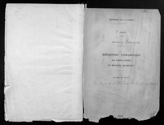 Table alphabétique