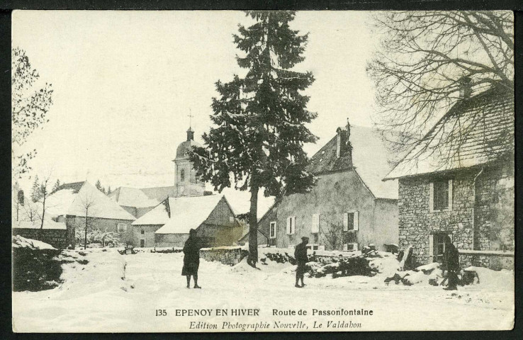 Epenoy en hiver, route de Passonfontaine