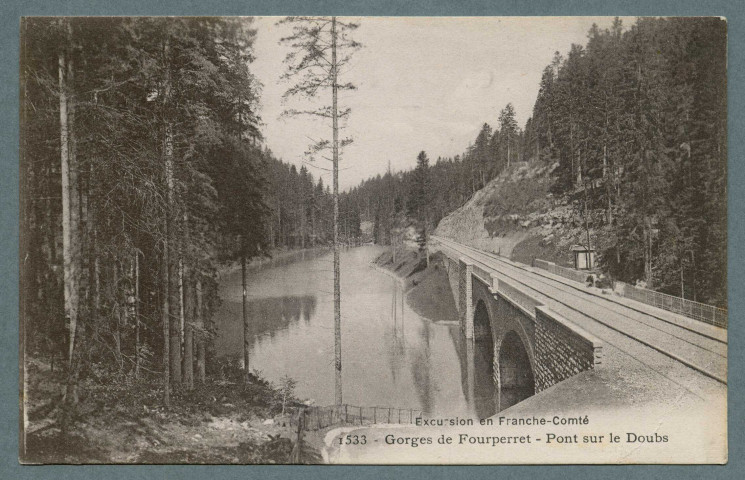 Gorges de Fourperet, pont sur le Doubs