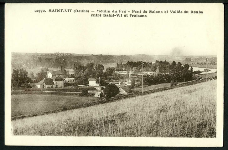 Moulin du Pré, pont de Salans et vallée du Doubs