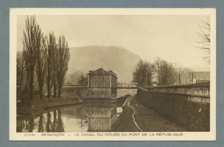 Le canal du Doubs au pont de la République